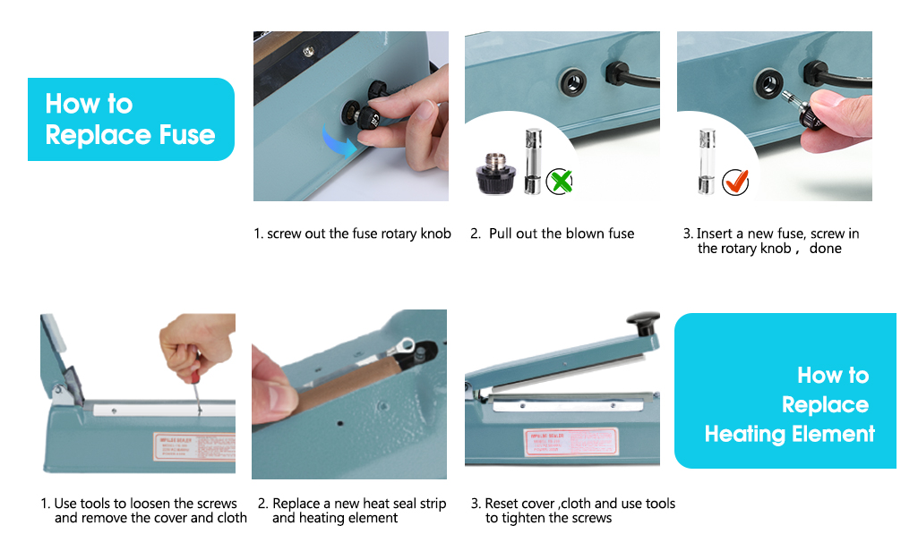 Zhejiang Tianyu industry Co. Ltd Factory Production and Supply Manual Sealing 2.0 mm Width Electric Flat Heat Wire Impulse Heating Sealer FS Series Plastic Bag Film Sealing Machine