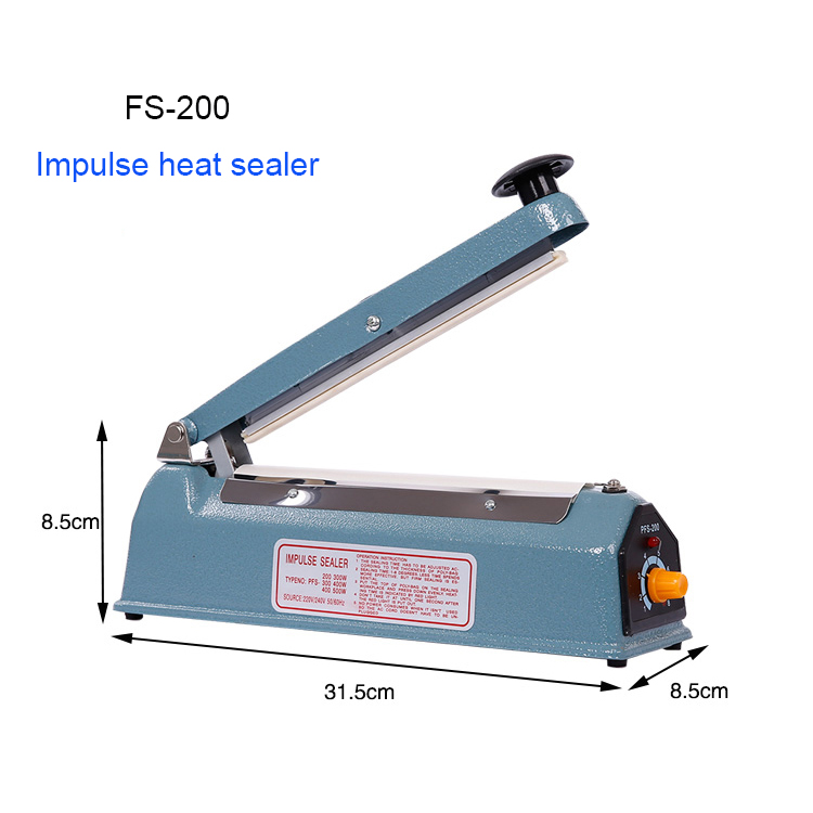 <b>Impulse Manual Film Sealer Food Bag Sealing Machine FS-200</b>