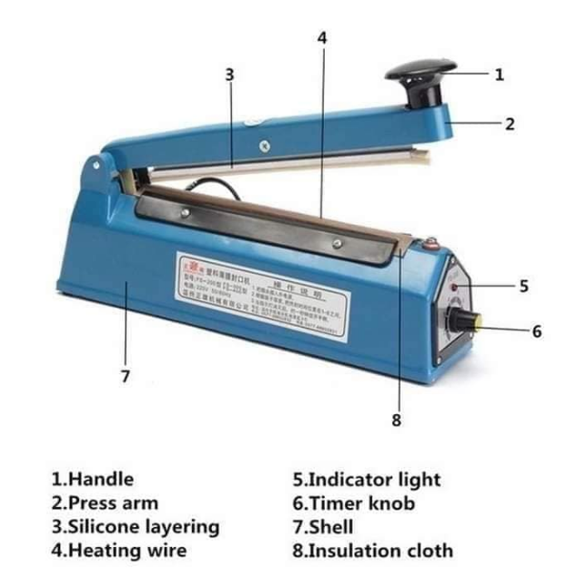 Zhejiang Tianyu industry Co. Ltd. Supplier Factory Manufacturer Manufacture and Sale Table Top Sealing 2.0 mm Width Impulse Pouch Packet Sealer PFS Series Plastic Film Bag Handheld Heat Sealing Machine
