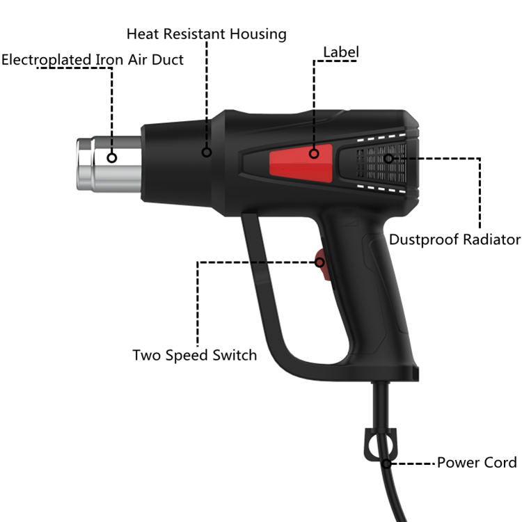 Zhejiang Tianyu industry Co. Ltd Supplier Factory Manufacturer Manufacture and Sale Hand Held 1400 W Hot Air Gun TQR-85C Series Heat Gun Zhejiang Tianyu industry Co. Ltd Supplier Factory Manufacturer Manufacture and Sale Hand Held 1400 W Hot Air Gun TQR-85C Series Heat Gun