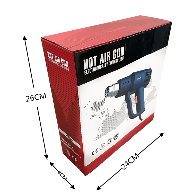 Zhejiang Tianyu industry Co. Ltd Supplier Factory Manufacturer Making and Selling Heat Gun Dual Temperature 300℃ & 500℃ Controls and Dual Airflow Controls 250 L/min & 500 L/min Setting 1400W Hot Air Wind Blower TQR-85A1 Hot Air Gun