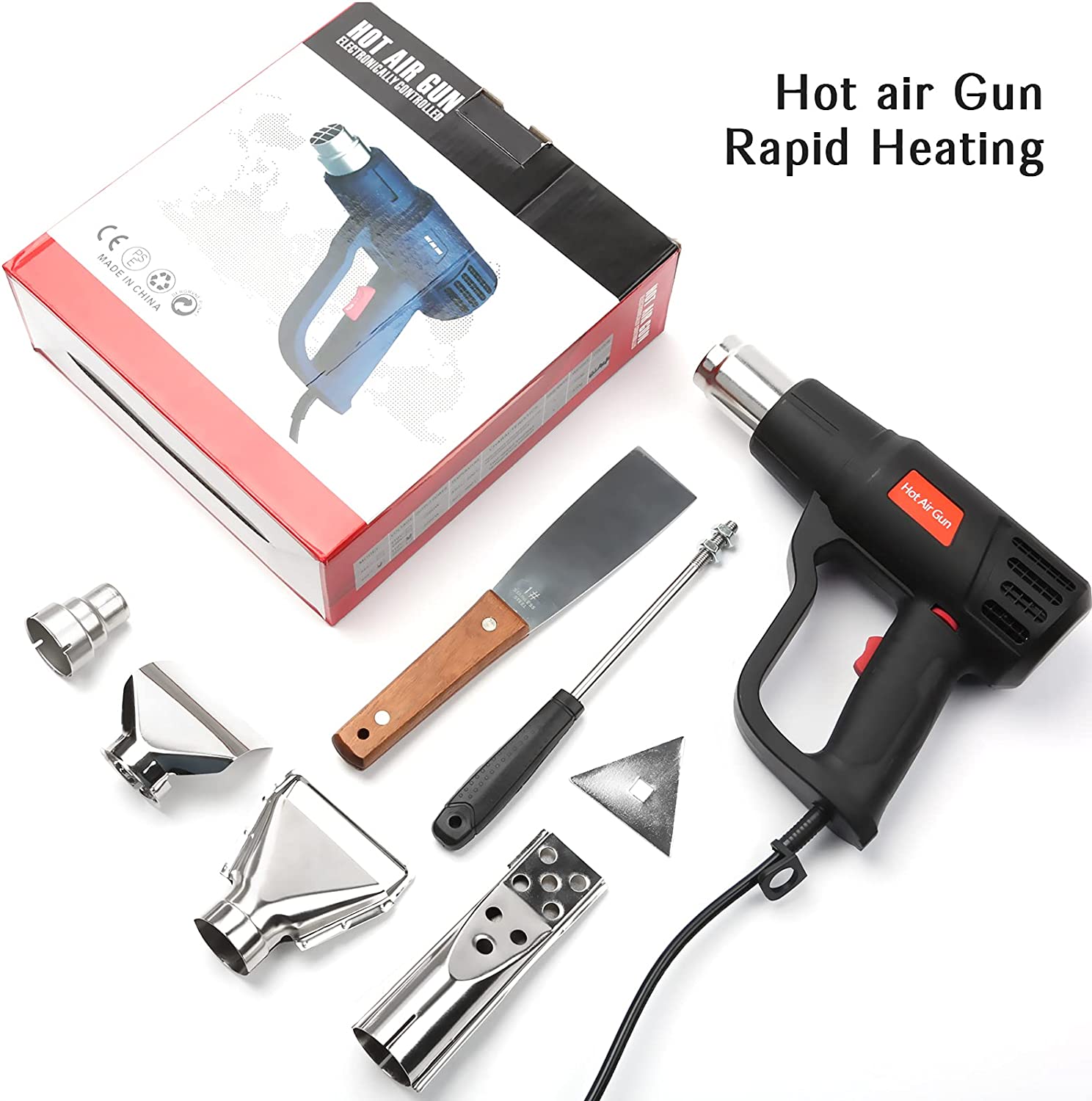 Zhejiang Tianyu industry Co. Ltd Supplier Factory Manufacturer Make and Wholesale Variable Temperature 50℃-500℃ Setting and Two Air Speed 250L/min & 500 L/min Heat Gun TQR-85A2 Hot Air Gun