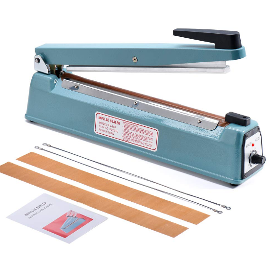 Zhejiang Tianyu industry Co. Ltd Supplier Factory Manufacturer Make Supply and Export Hand Impulse Heat Poly Tubing Mylar Film Bag Sealing 2.0 mm Width Sealer FS Series Desktop Plastic PP PE Bag Film Sealing Machine