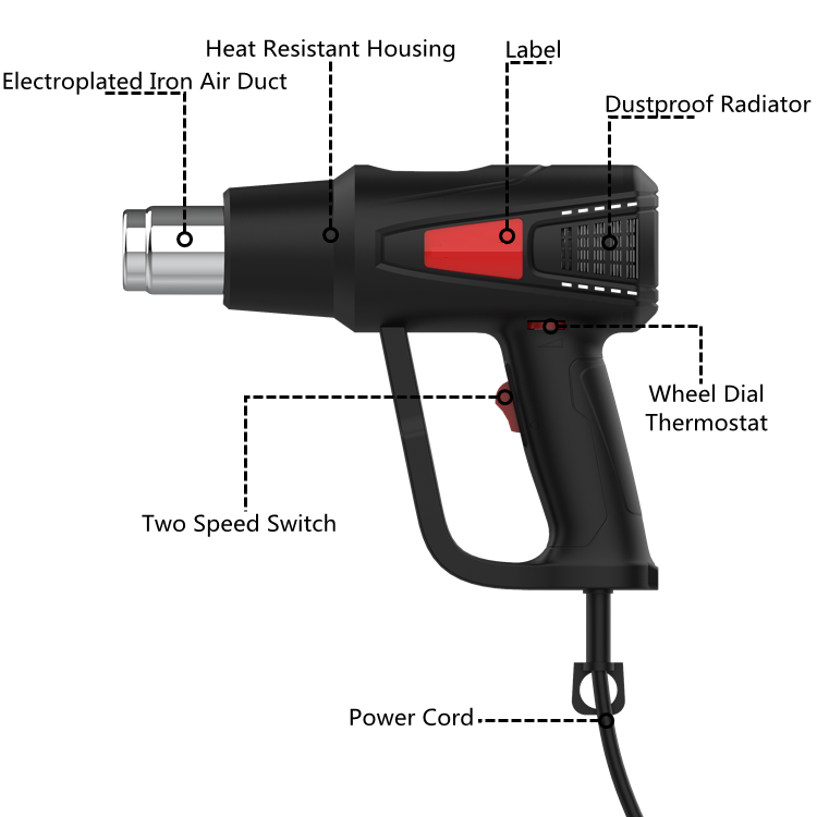 Zhejiang Tianyu industry Co. Ltd Supplier Factory Manufacturer Manufacture Make Heat Gun 1400W Electric Variable Temperature 50℃ - 500℃ Hot Air Gun TQR-85C2 Dual Airflow Seting 250/min or 500 L/min Paint Stripper Repair Tool Zhejiang Tianyu industry Co. Ltd Supplier Factory Manufacturer Manufacture Make Heat Gun 1400W Electric Variable Temperature 50℃ - 500℃ Hot Air Gun TQR-85C2 Dual Airflow Seting 250/min or 500 L/min Paint Stripper Repair Tool