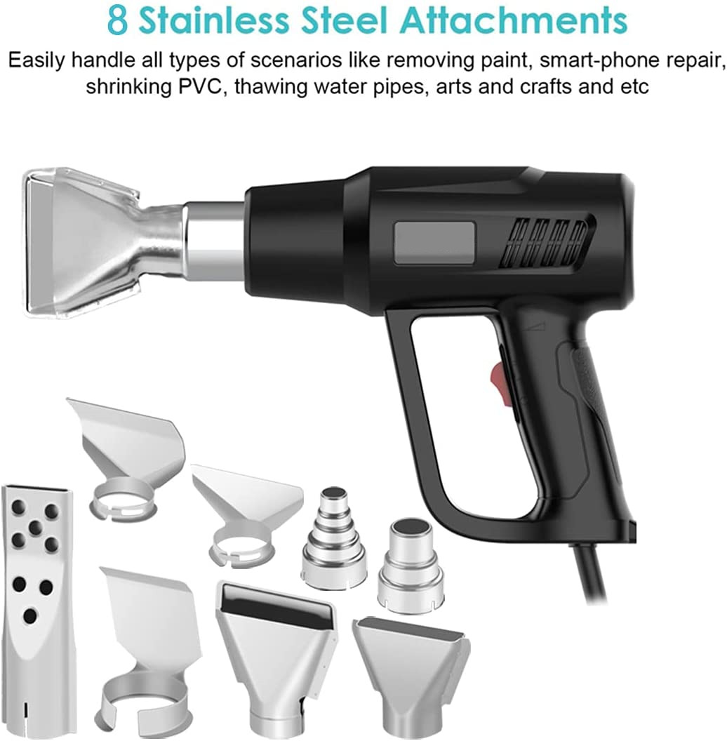 Zhejiang Tianyu industry Co. Ltd Supplier Factory Manufacturer Making and Selling Dual Temperature Settings 300℃ & 500℃ Heat Gun And Two Airflow 250L/min & 500 L/min Settings TQR-85B1 Hot Air Gun
