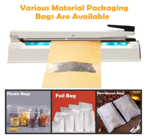Zhejiang Tianyu industry Co. Ltd. Supplier Factory Manufacturer Supply and Sale Hand-operated Sealing 2.0 mm Width Impulse Plastic Bag Film Heat Sealer FS Series Tabletop Plastic Poly Bag Packaging Sealing Machine