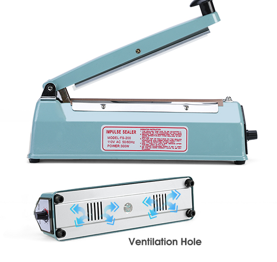 Zhejiang Tianyu industry Co. Ltd. Supplier Factory Manufacturer Supply and Sale Semi-Automatic Impulse Tabletop Sealer FS Series Hand Operated Sealing Machine