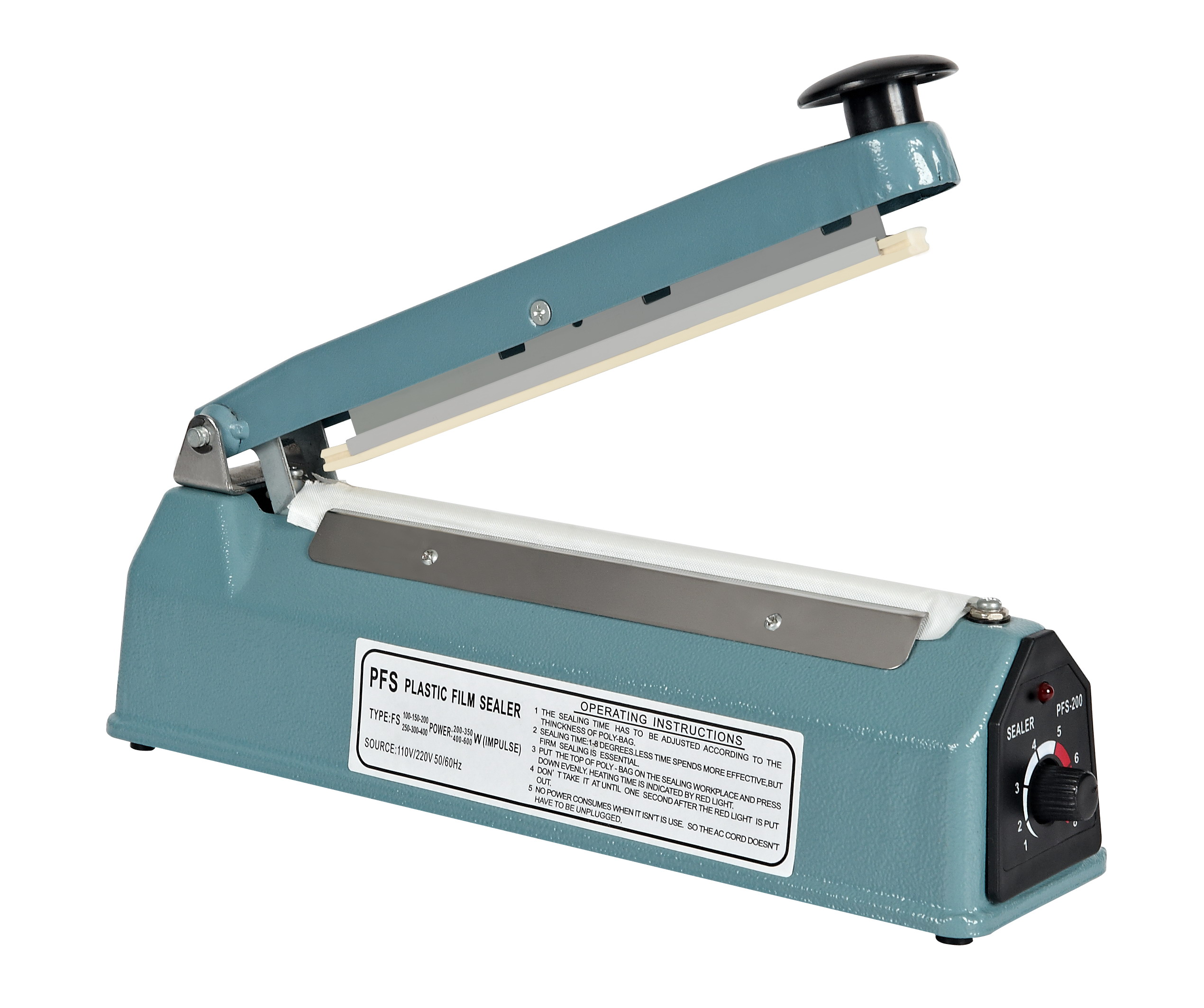 Zhejiang Tianyu industry Co. Ltd Supplier Factory Manufacturer Supply and Sale Hand Bench Top Impulse Poly Bag Heat Sealer FS Series Manual Thermoplastic Materials Fim Bag Heat Sealing Machine