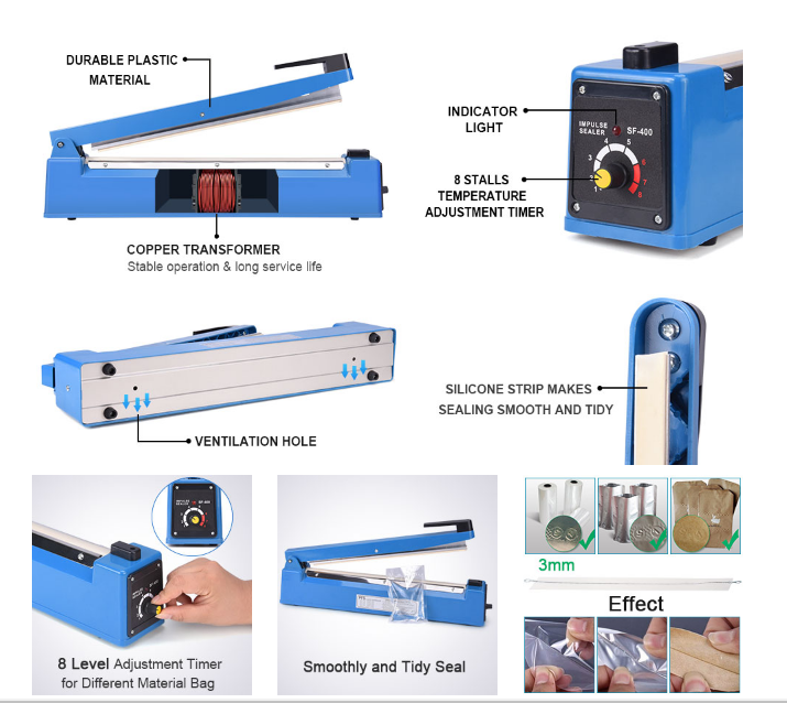Zhejiang Tianyu Industry Co., Ltd Supplier Factory Manufacturer Make and Wholesale Impulse Bag Sealer Plastic Body PFS Series Hand Poly Tubing Heat Sealing Machine Zhejiang Tianyu Industry Co., Ltd Supplier Factory Manufacturer Make and Wholesale Impulse Bag Sealer Plastic Body PFS Series Hand Poly Tubing Heat Sealing Machine