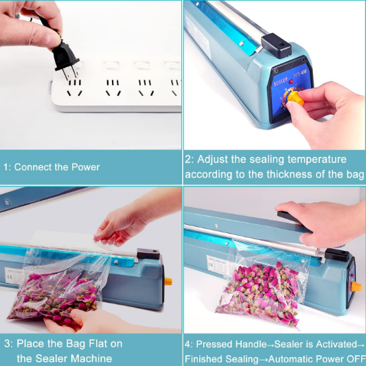 Zhejiang Tianyu Industry Co., Ltd. Supplier Factory Manufacturer Make and Export Hand Impulse Sealer Iron Case FS-Series Make Plastic Heat Sealing Poly PVC PP PE Bag Machine