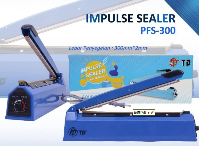 Zhejiang Tianyu Industry Co., Ltd Supplier Factory Manufacturer Make and Export Table-top Impulse Sealer ABS Plastic Shell PFS Series Hand Plastic Bag and Poly-tubing Heat Sealing Machine