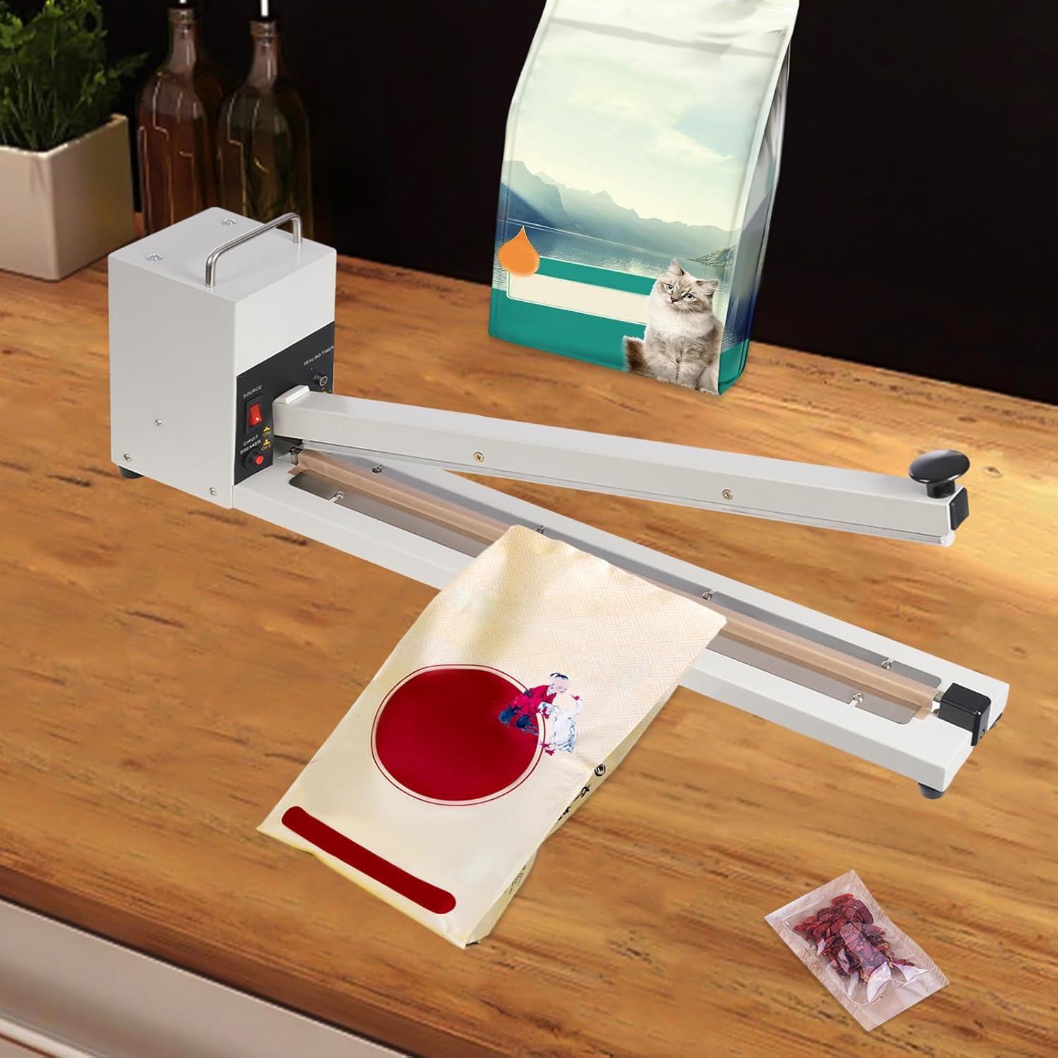Zhejiang Tianyu Industry Co. ,Ltd Supplier Factory Manufacturer Make and Supply Extra Long Hand Impulse Sealer Aluminum Frame AFS-Series Plastic Bag and Paper Film Heat Sealing Machine