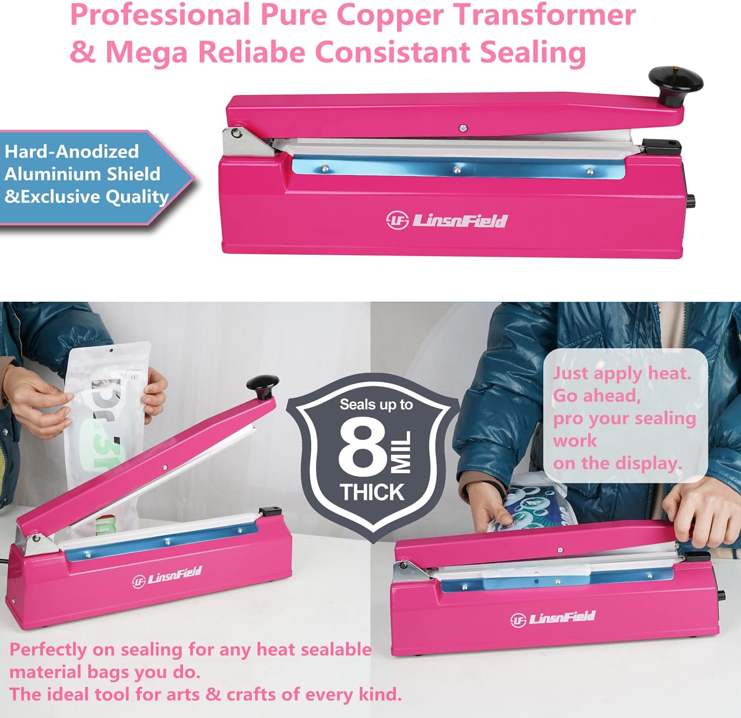 Zhejiang Tianyu Industry Co. ,Ltd Supplier Factory Manufacturer Make and Supply Impulse Sealers Iron Body FS-Series Packaging Food Plastic Bag Heat Sealing Machines