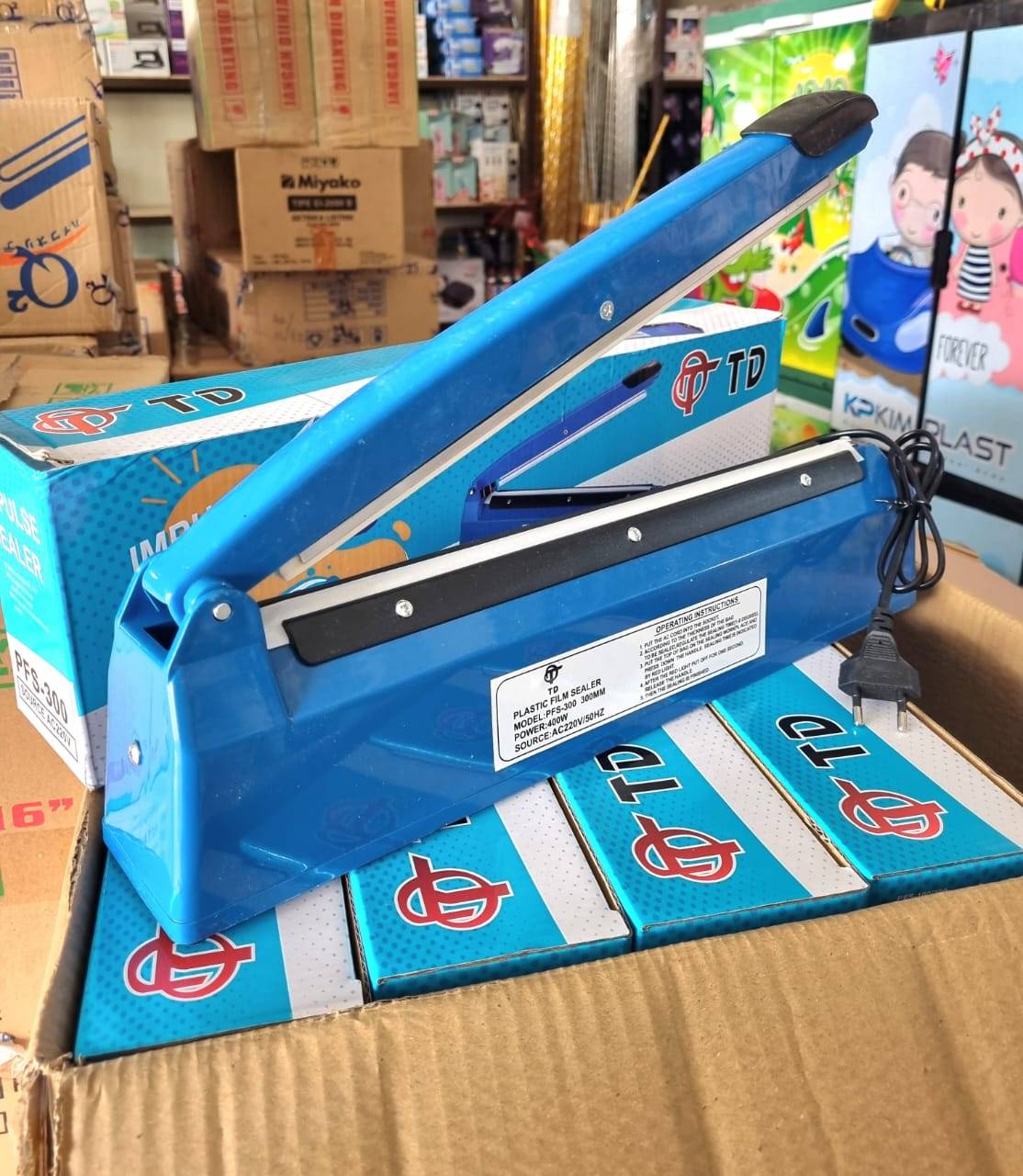 Zhejiang Tianyu Industry Co. Ltd Supplier Factory Manufacturer Make and Sale Desktop Impulse Sealer Plastic Shell PFS-Series Hand Operated Poly Tubing Heat Sealing Machine