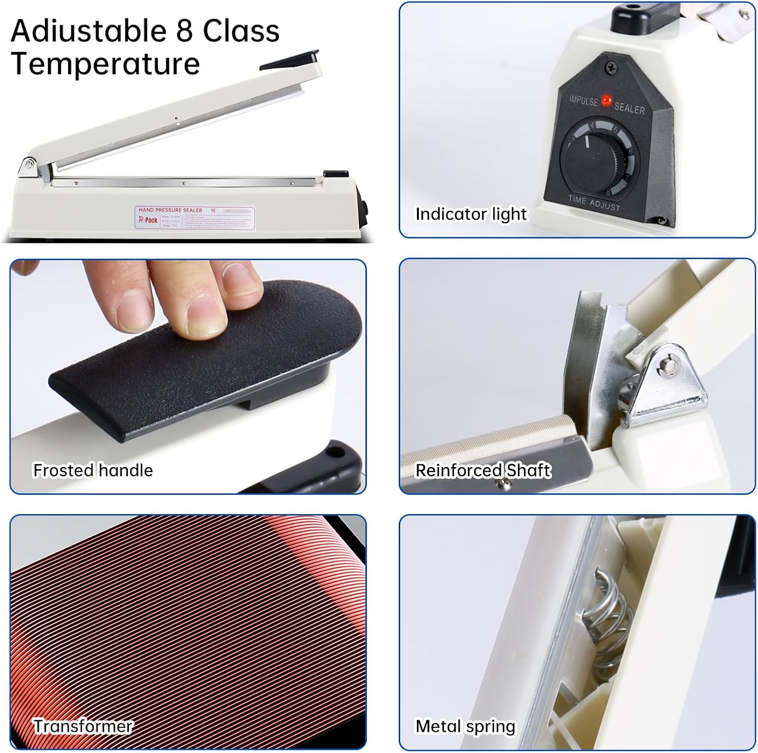 Zhejiang Tianyu Industry Co. Ltd. Supplier Factory Manufacturer Make and Sale Heat Plastic Bag Sealer 400mm / 16 Inches / 40cm Wide Electric Hot Impulse Sealing Machine