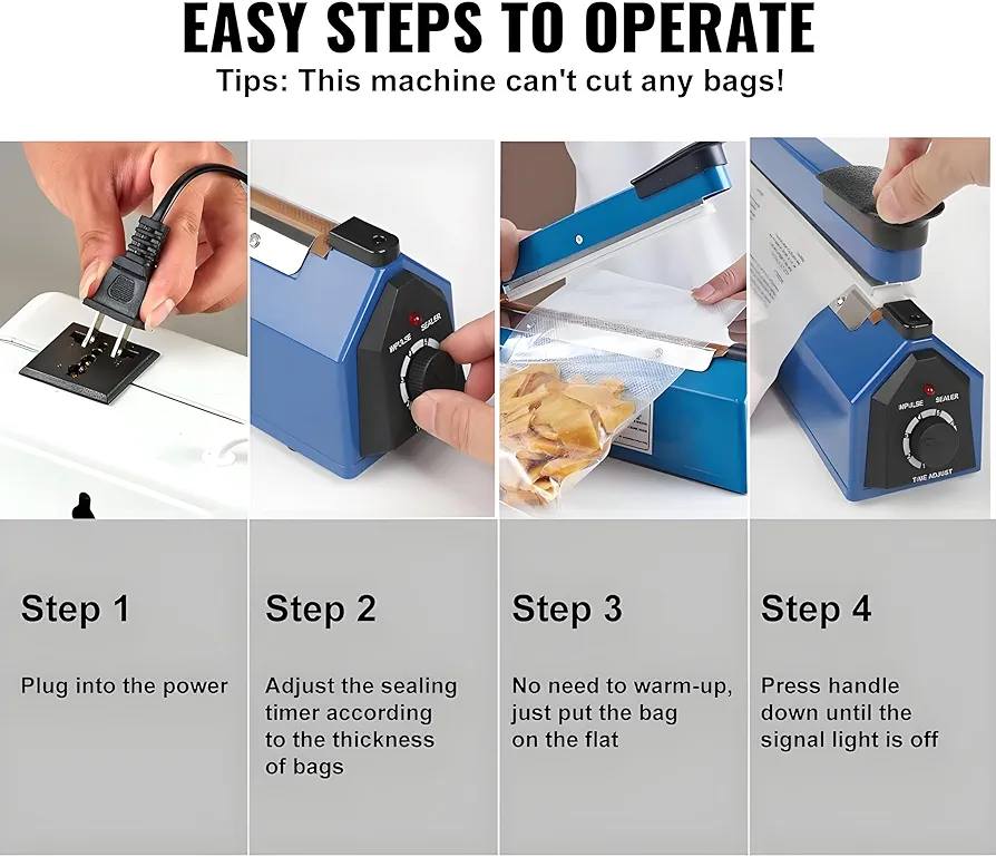 Zhejiang Tianyu Industry Co., Ltd Supplier Factory Manufacturer Make and Sale Hand Impulse Heating Sealer Plastic ABS Shell PFS-Series Manual Mylar Bag Hot Sealing Machine