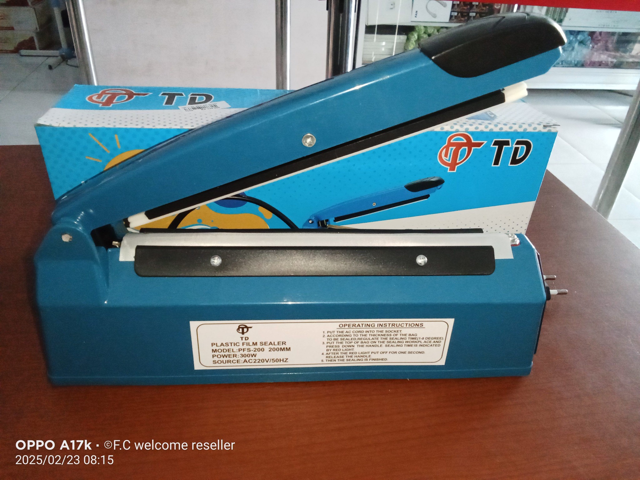 Zhejiang Tianyu Industry Co., Ltd Supplier Factory Manufacturer Make and Sale Hand Impulse Heat Sealers Plastic ABS Body PFS-Series Manual Heating Sealing Machines