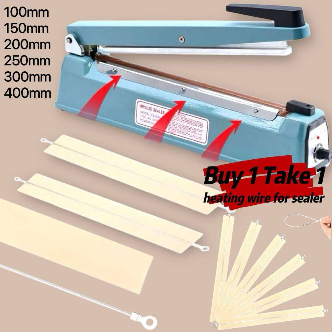 Zhejiang Tianyu Industry Co. ,Ltd Supplier Factory Manufacturer Make and Export Impulse Sealers Iron Case FS-Series Hand Plastic Bag Heat Sealing Machines