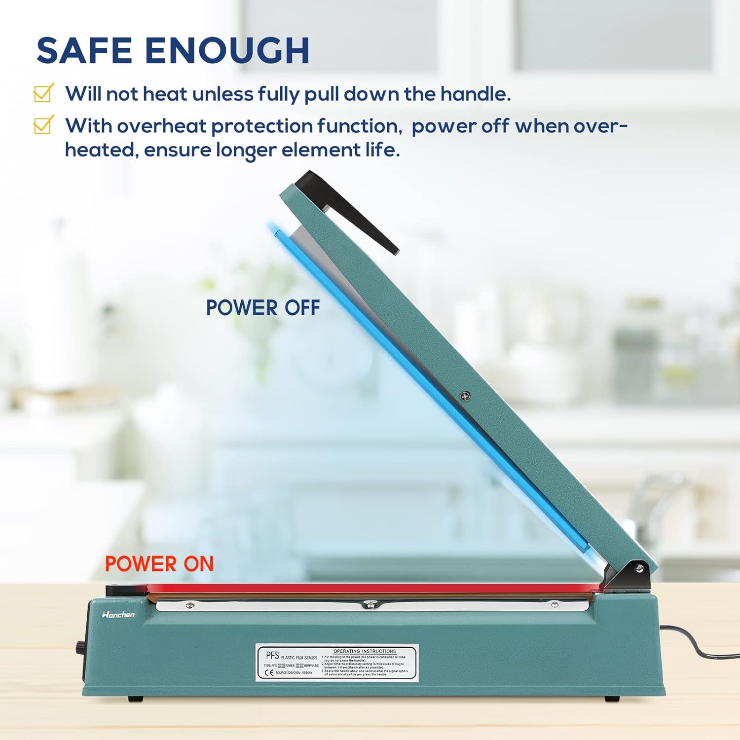 Zhejiang Tianyu Industry Co. ,Ltd Supplier Factory Manufacturer Make and Supply Hand Impulse Heat Sealer Iron Case FS-Series Cheap Price Sealing Plastic Bag Machine