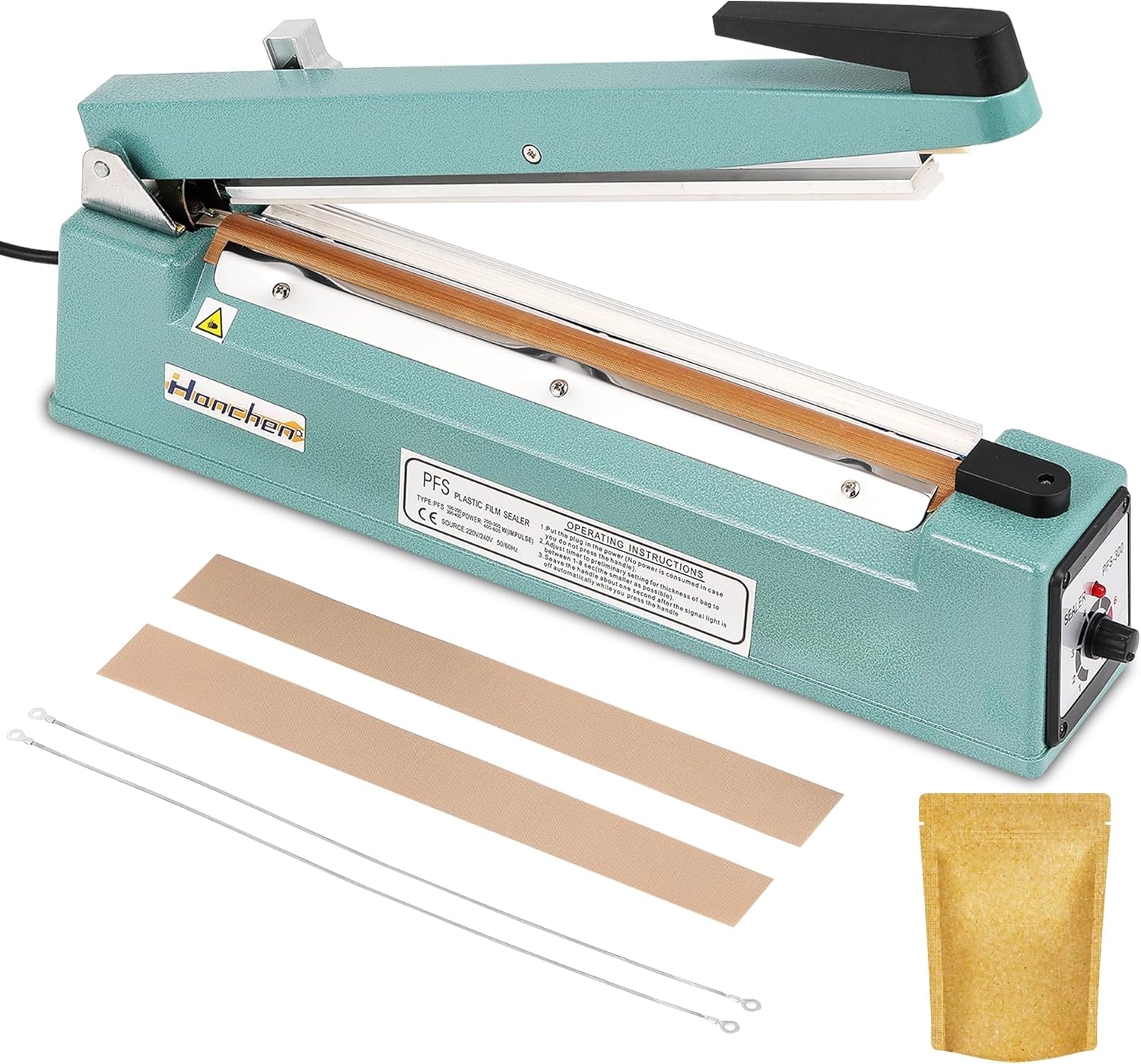 Zhejiang Tianyu Industry Co. Ltd. Supplier Factory Manufacturer Make and Supply Manual Impulse Sealer With Cutter Iron Case FS-Series Hand Press Plastic Bag Heat Sealing Machine
