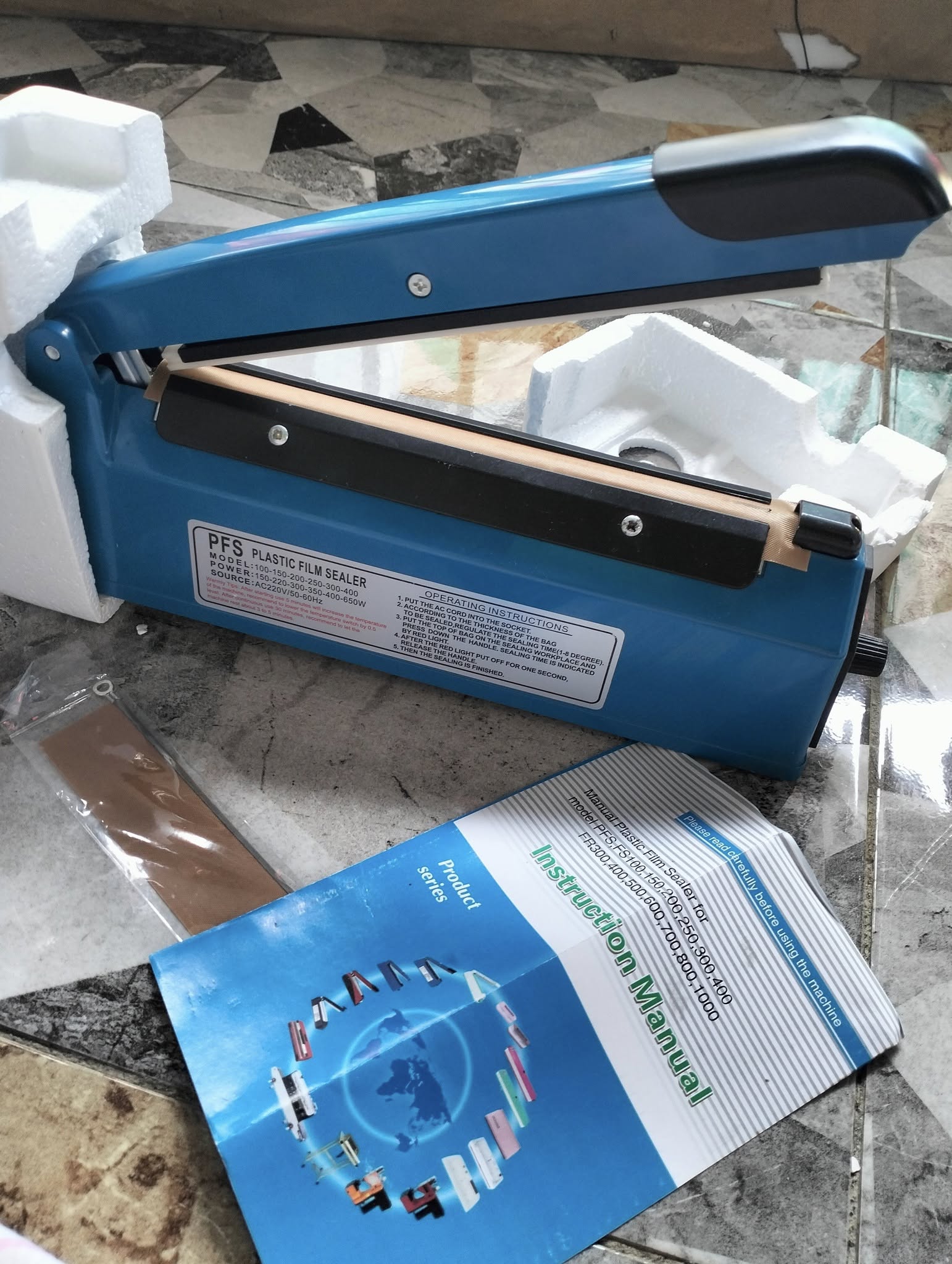 Zhejiang Tianyu Industry Co., Ltd Supplier Factory Manufacturer Export Hand-held Impulse Sealer Plastic ABS Body PFS-Series Heavy Duty Plastic Bag Film Heat Sealing Machine 