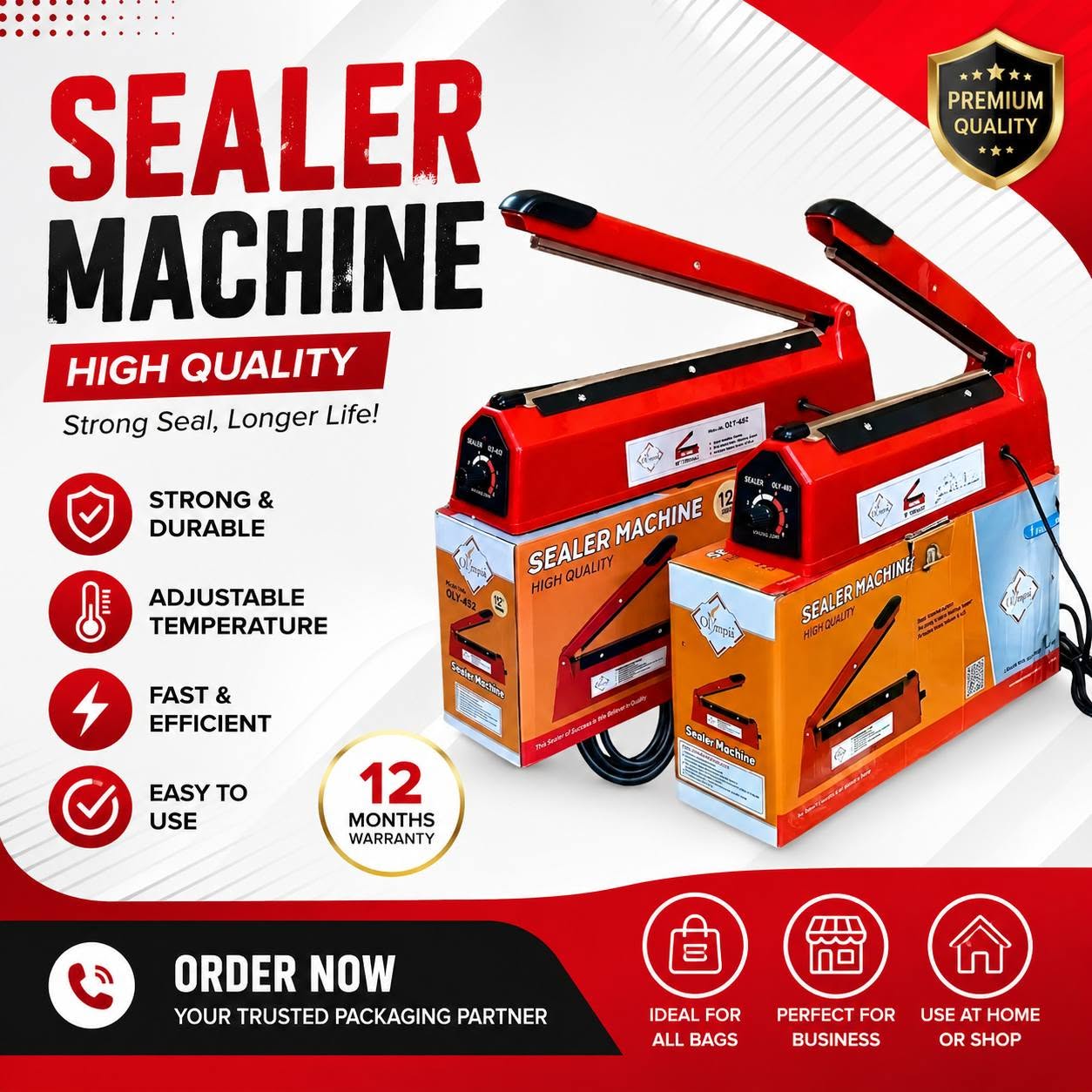 Zhejiang Tianyu Industry Co., Ltd Supplier Factory Manufacturer Make and Supply Hand Coffee Bag Sealing Machine Plastic Body PFS-Series Plastic Coffee Bag Impulse Heat Sealer